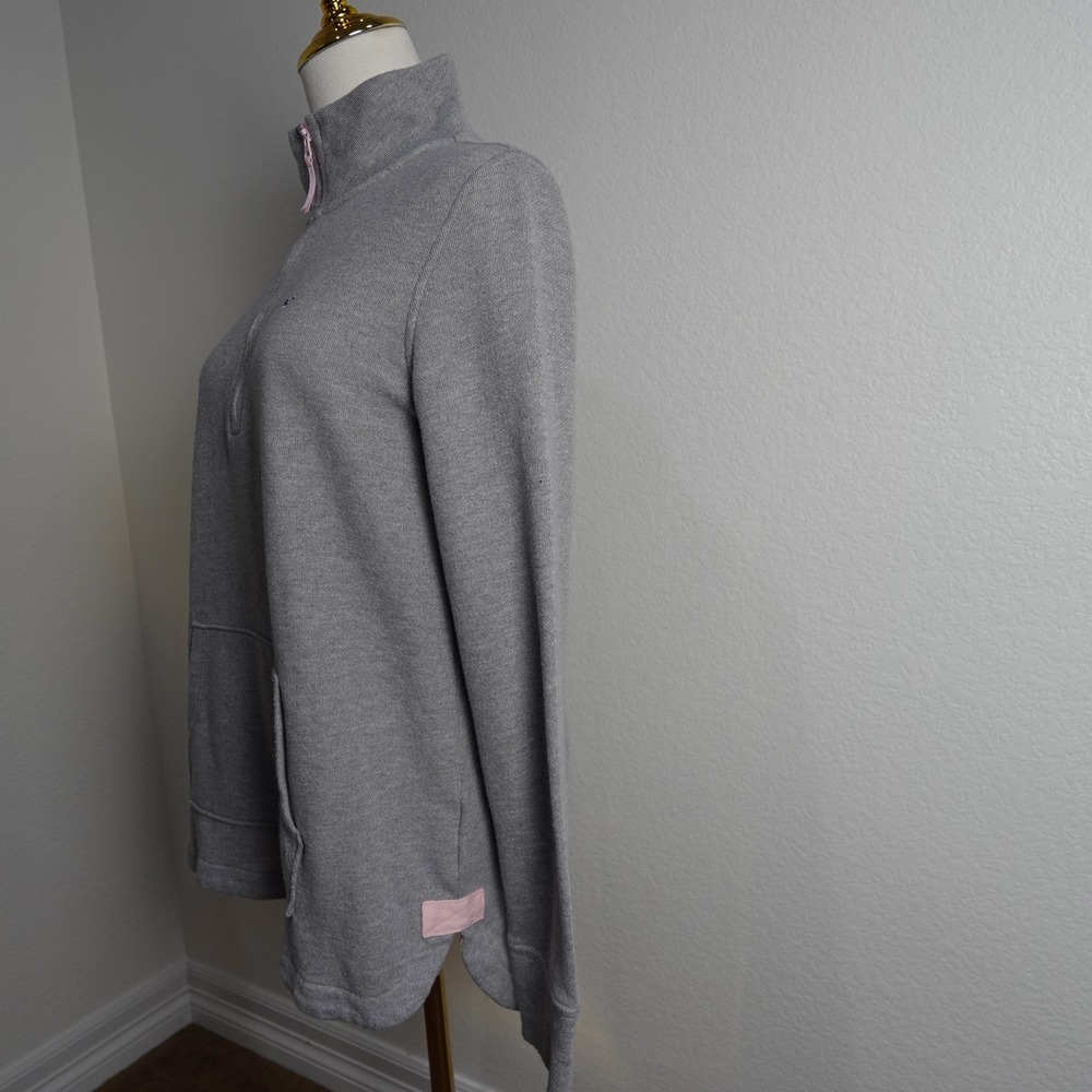 Vineyard Vines Shep Shirt Gray Pink 1/4 Zip Pullover Sweatshirt Women's S - Picture 10 of 16